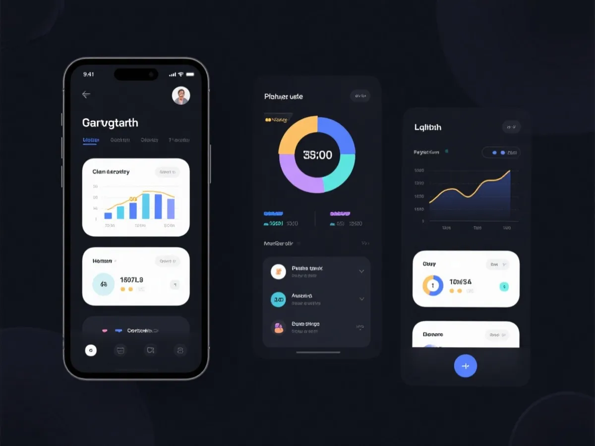 移动端数据与公告示意图